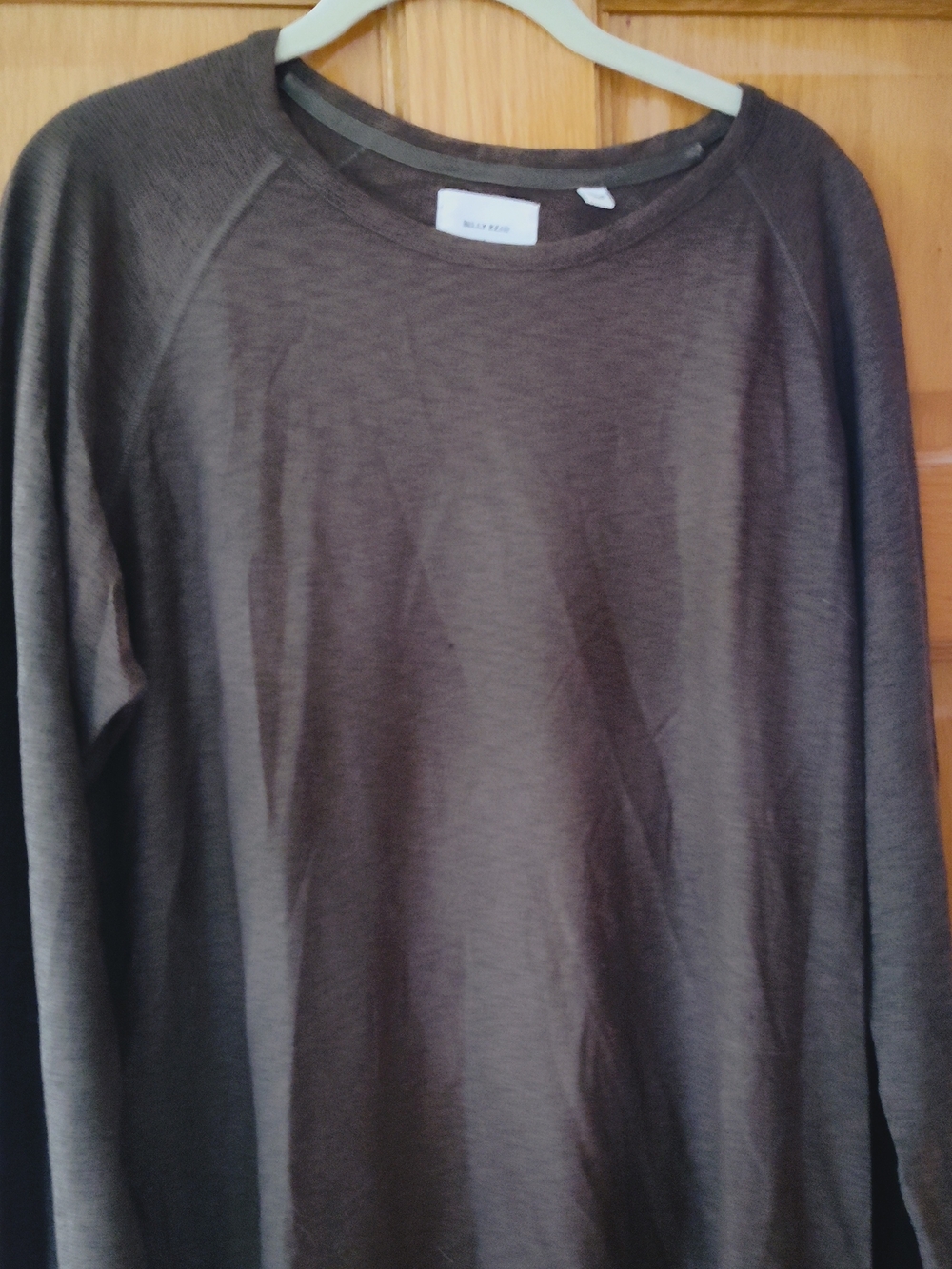 Billy Reid Men's Long-Sleeve Crewneck Shirt - Dark Brown
